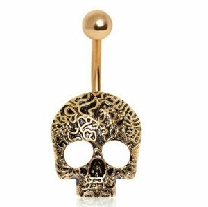 Beautiful Vine Skull Navel Ring!🛍